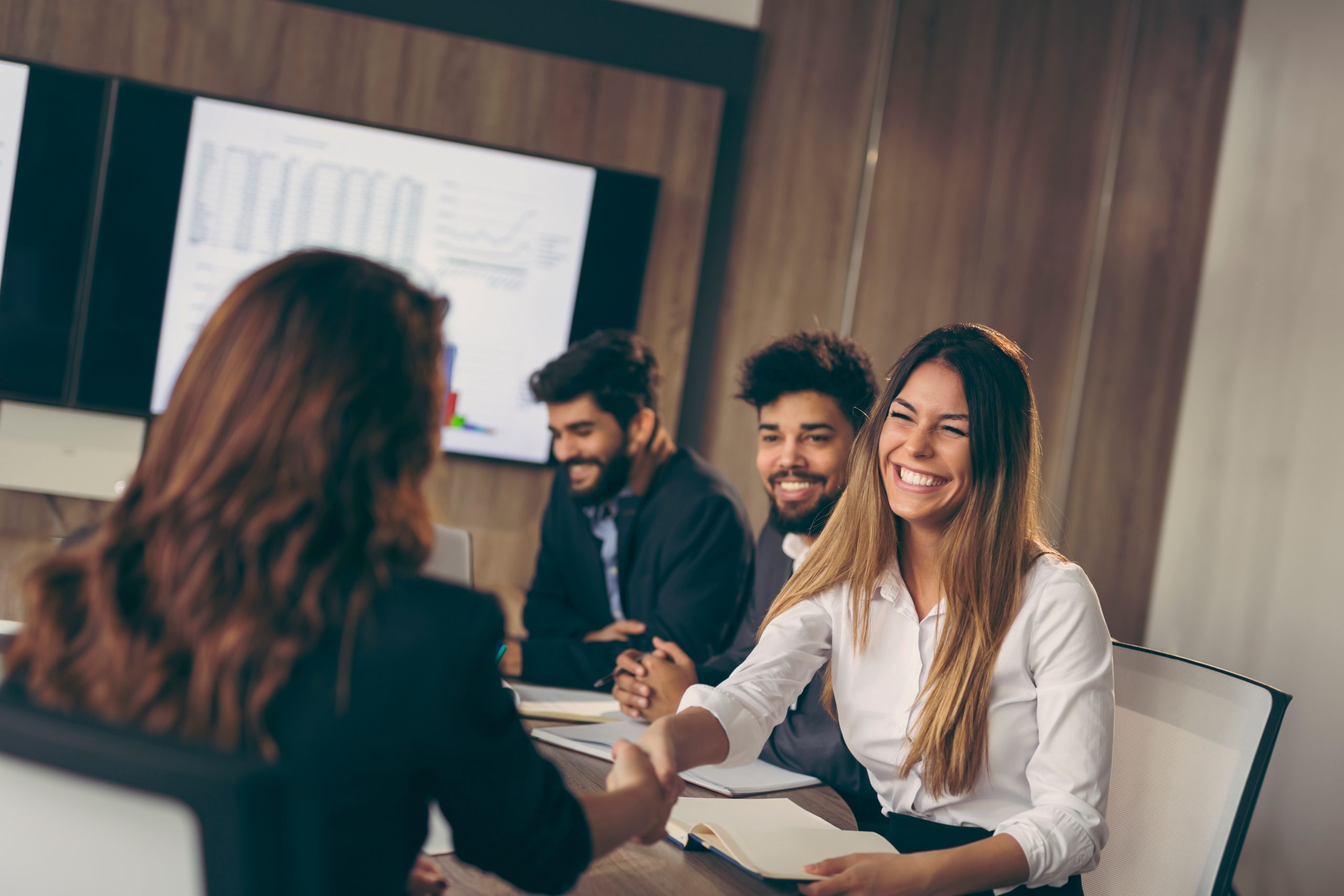 Manager conducting a job interview